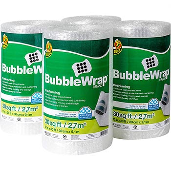 Duck Brand Bubble Wrap Roll four packs
